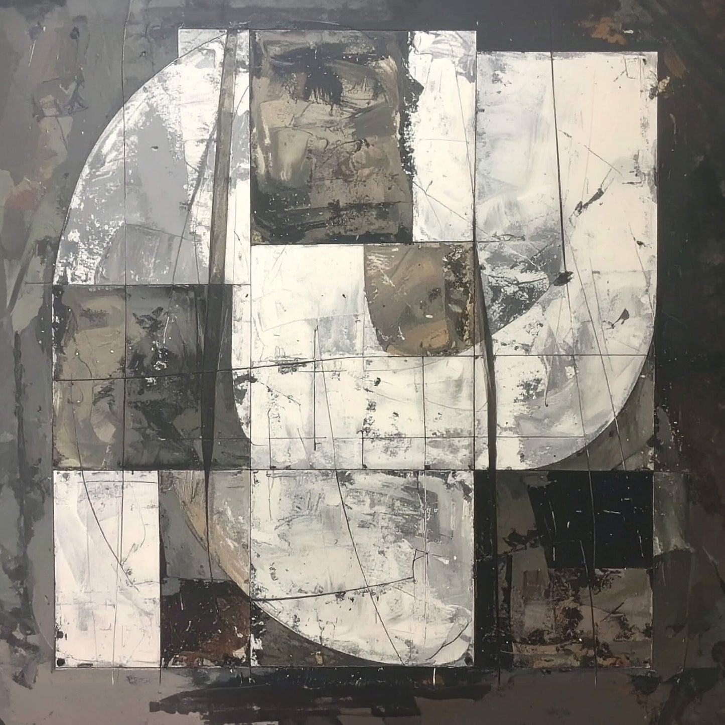 The Structured Divide, Canvas Print, 82 × 82cm