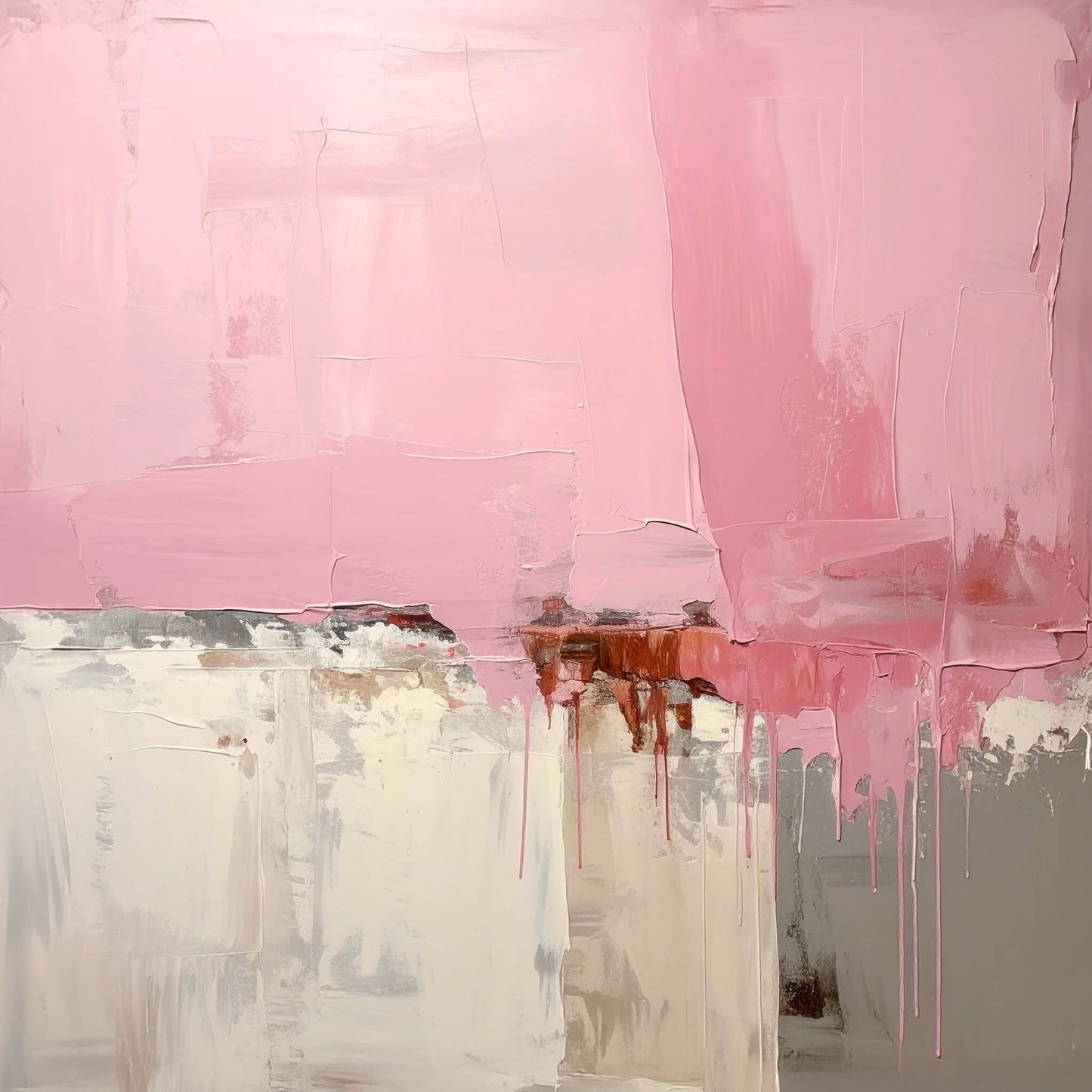 Blush Horizon, Canvas Print, 82 × 82cm