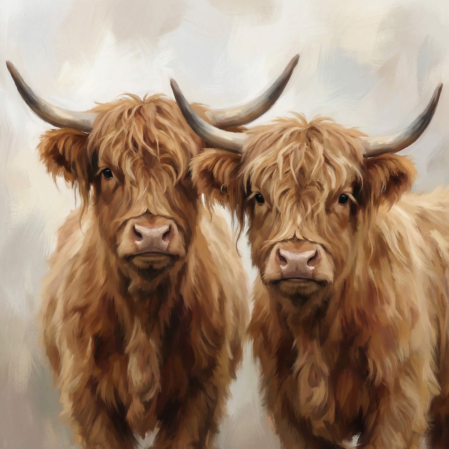 Highland Companions, Canvas Print, 82 × 82cm