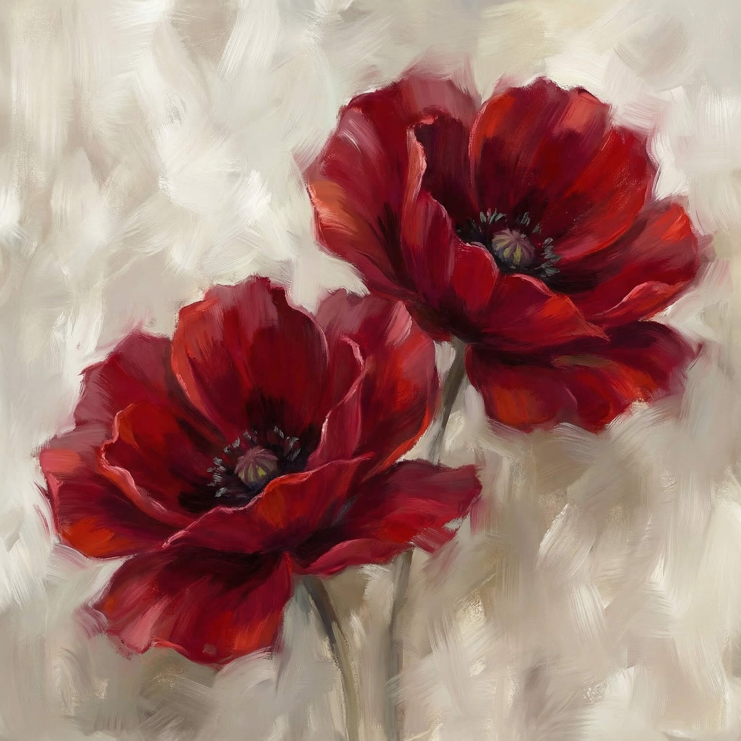 Bold in Bloom, Canvas Print, 82 × 82cm