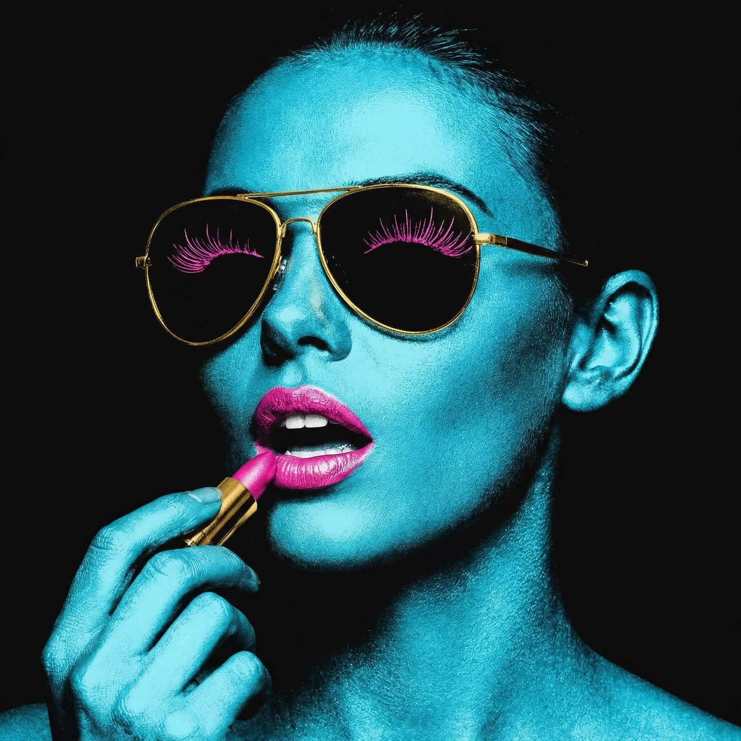 Electric Muse, Canvas Print, 82 × 82cm