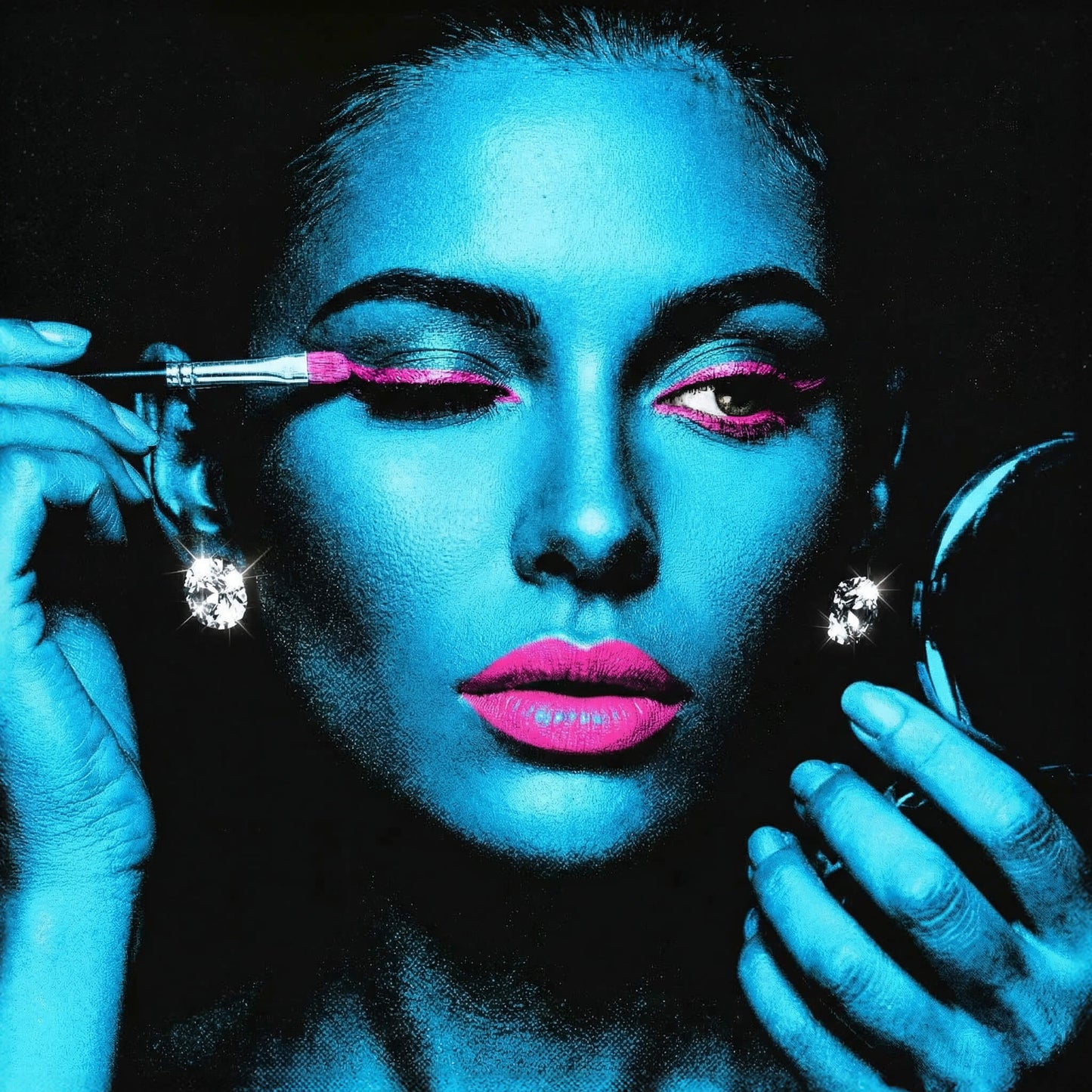 Statement in Pink, Canvas Print, 82 × 82cm