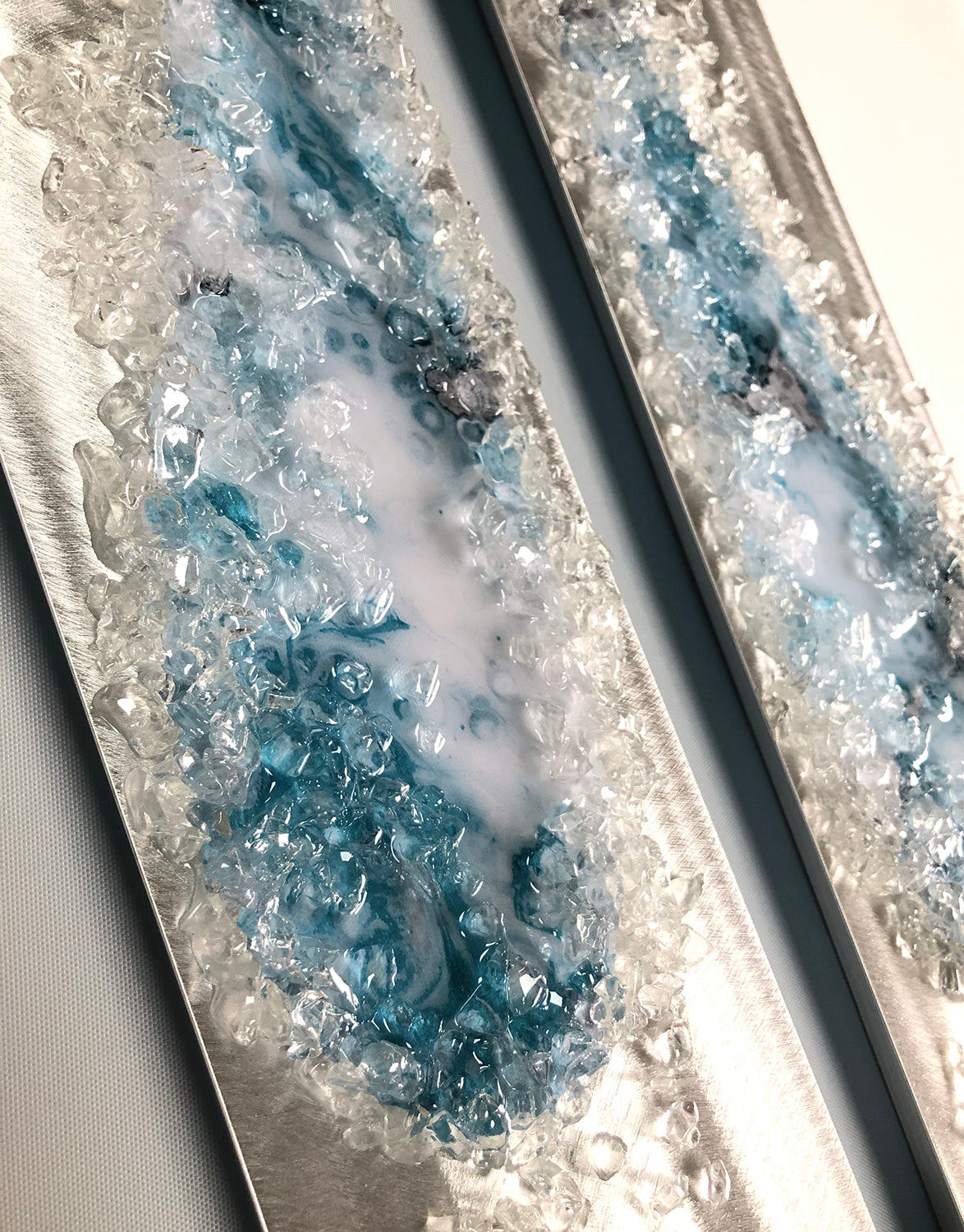 Angel Tears Crystal Glass Set, Light Blue