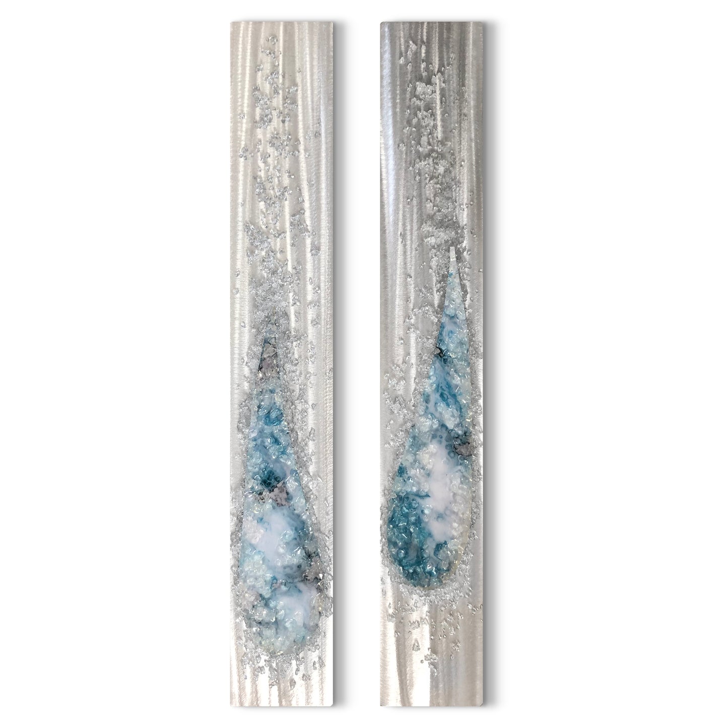 Angel Tears Crystal Glass Set, Light Blue