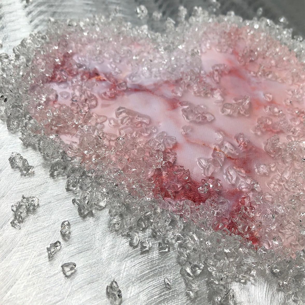 Crystal Glass Heart Duo, Blush