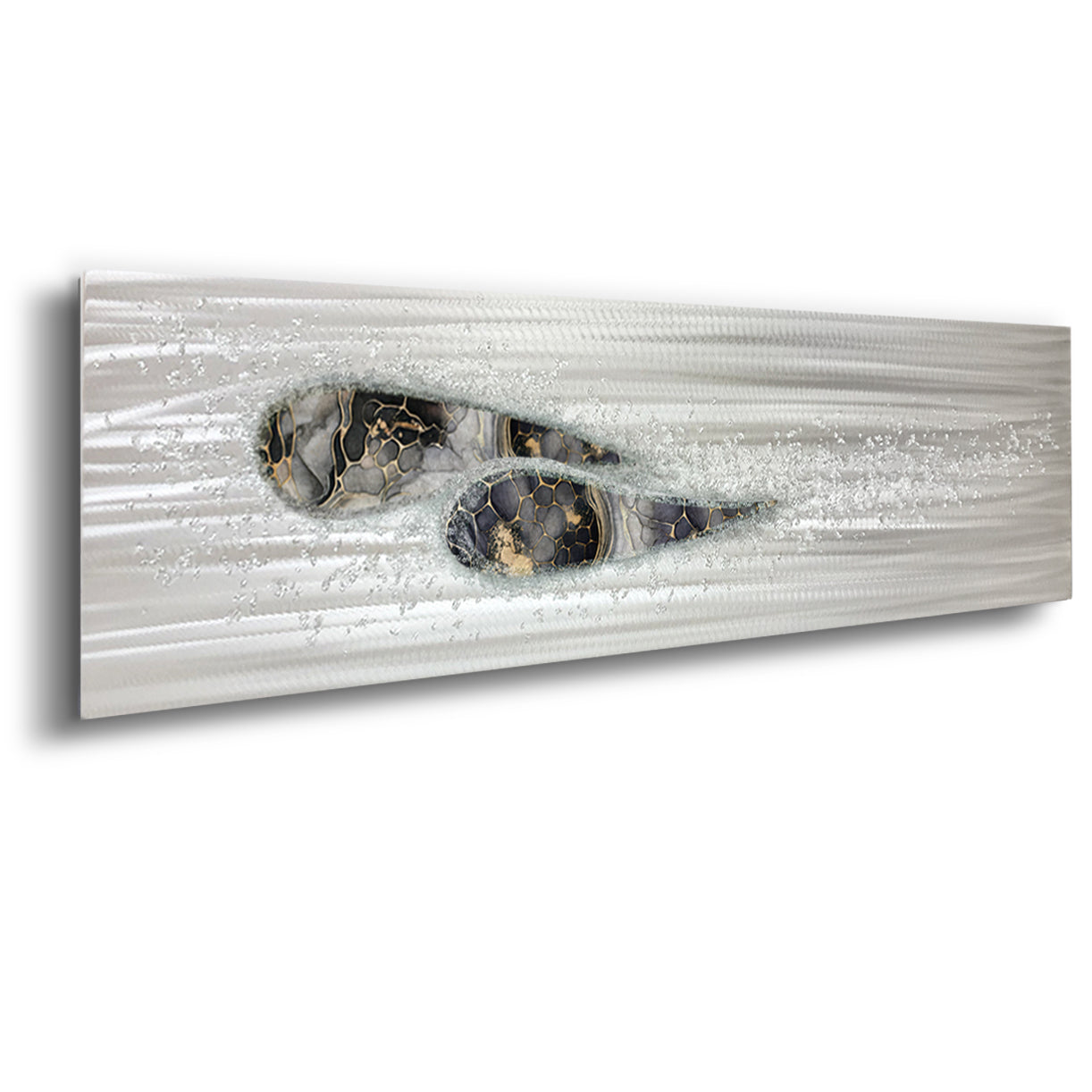 Crystal Glass Eternal Flow, Grey Gold