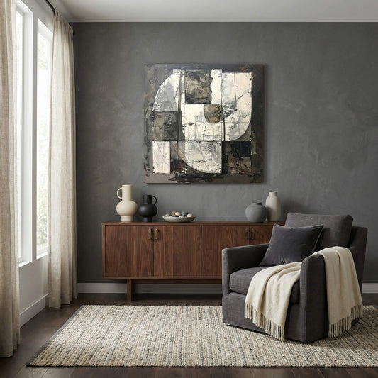 The Structured Divide, Canvas Print, 82 × 82cm