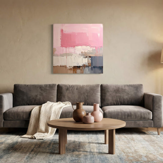 Drifting in Rose, Canvas Print, 82 × 82cm