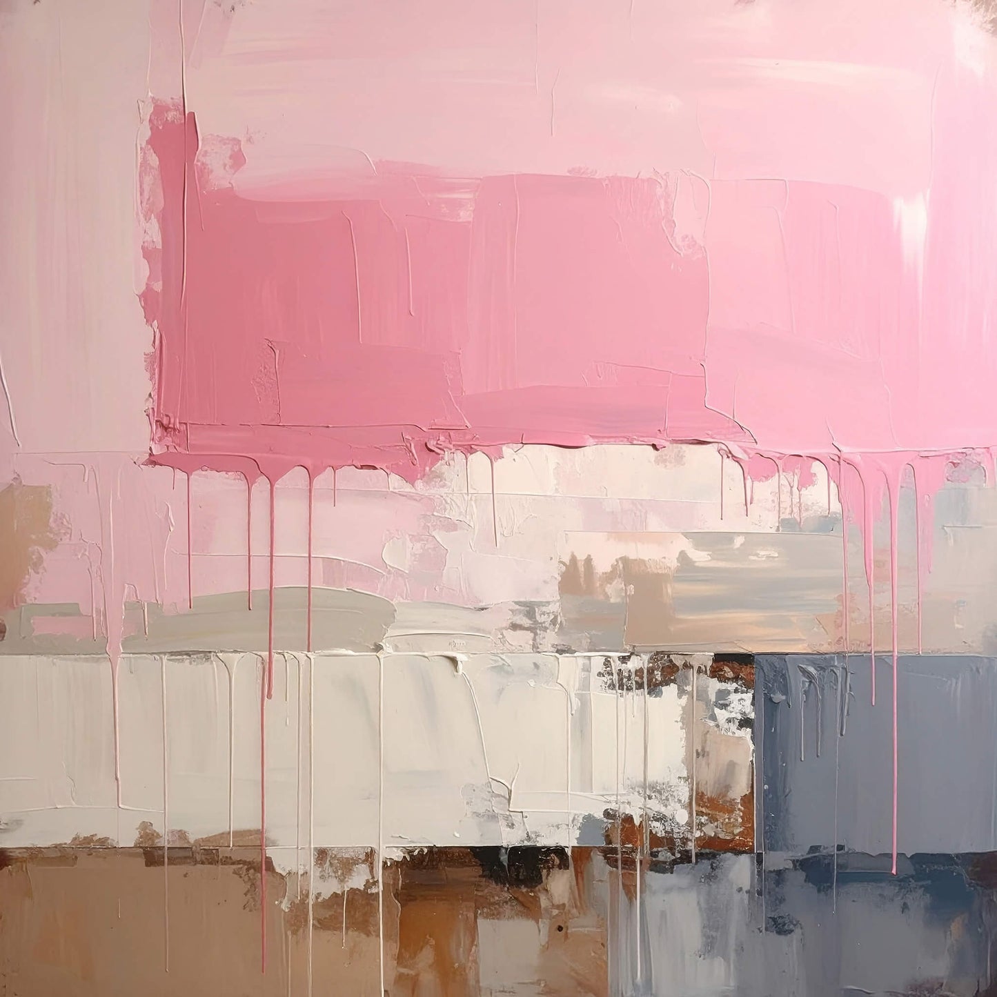 Drifting in Rose, Canvas Print, 82 × 82cm