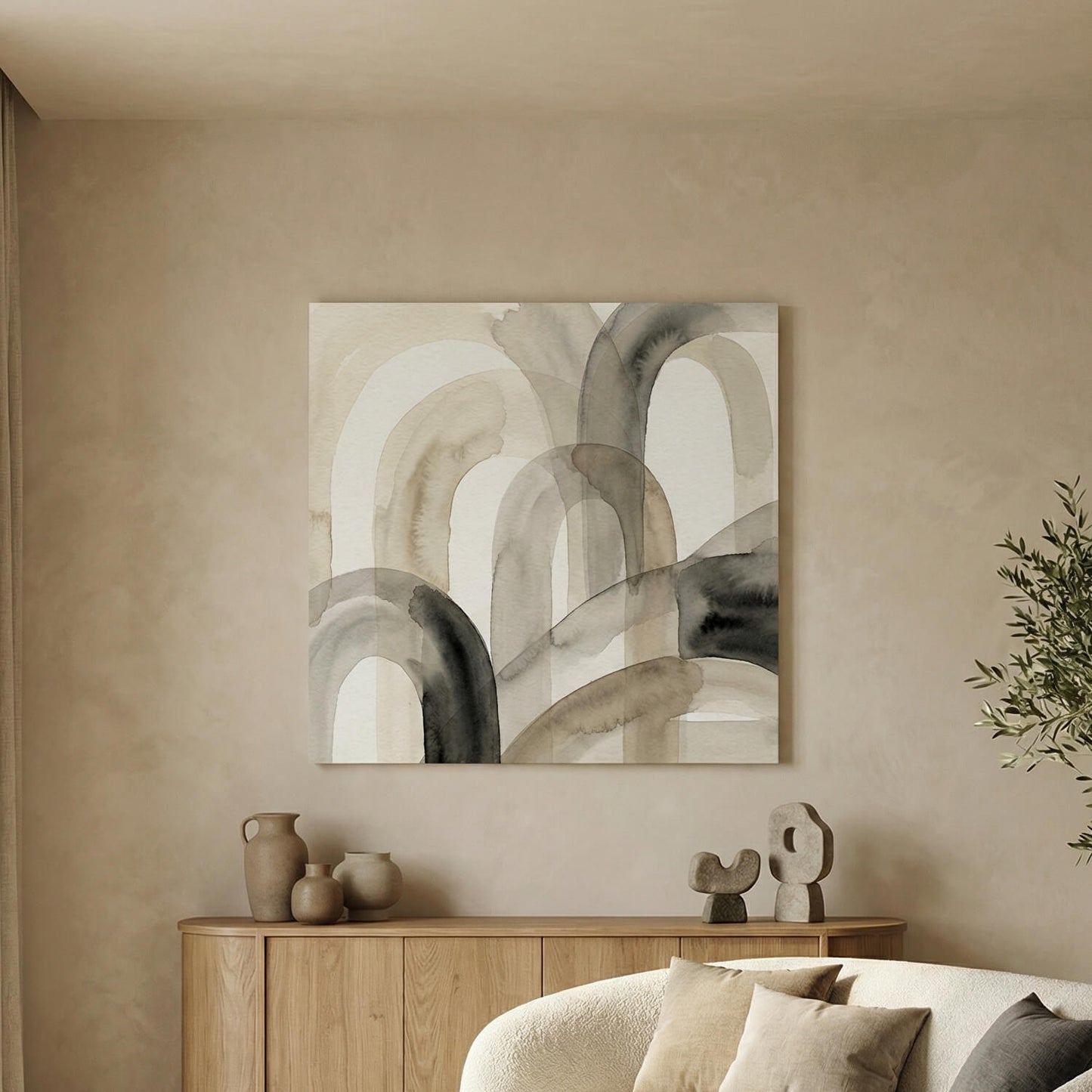 Earthbound Arches, Canvas Print, 82 × 82cm