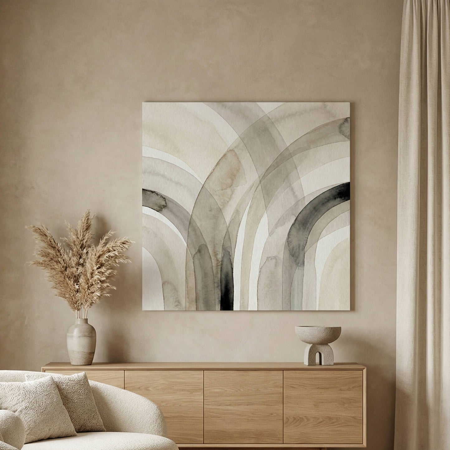 Gentle Overlaps, Canvas Print, 82 × 82cm