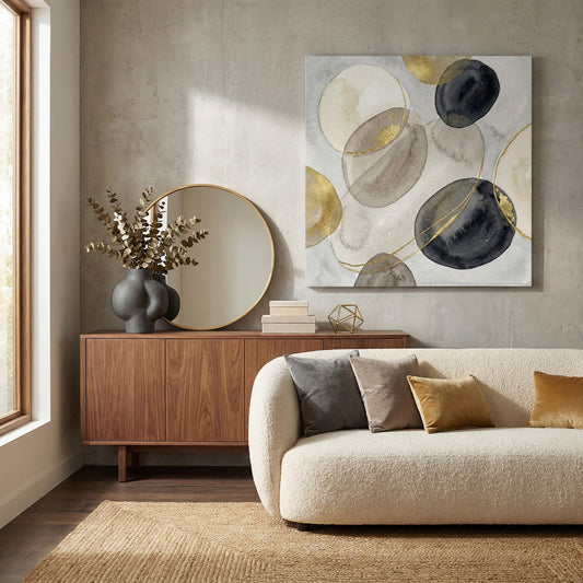 Golden Orbit, Canvas Print, 82 × 82cm