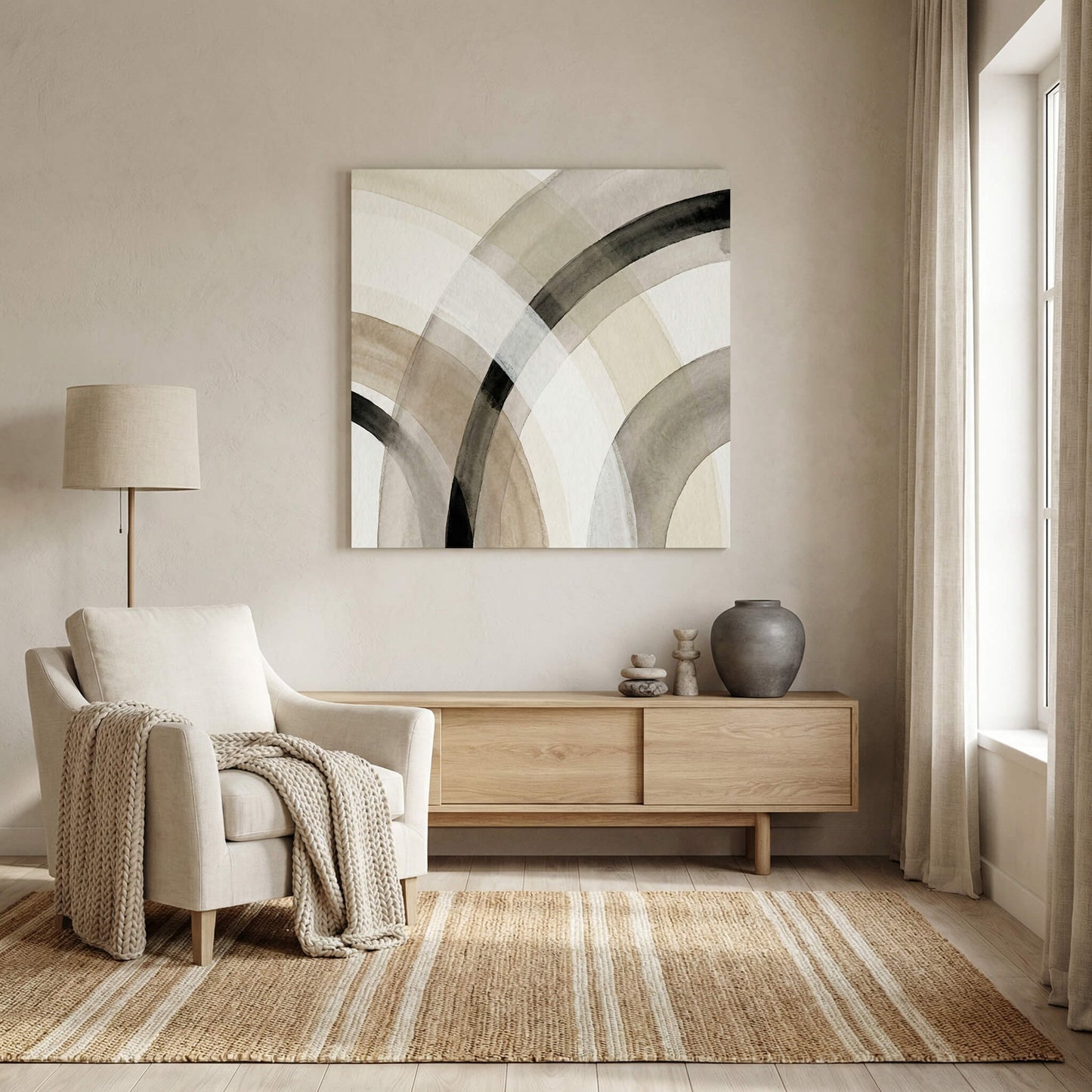 Stillness in Form, Canvas Print, 82 × 82cm