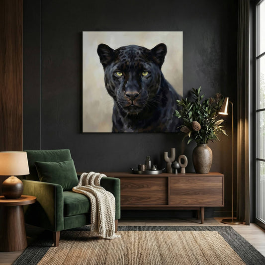 The Black Panther Canvas Print, 82 × 82cm