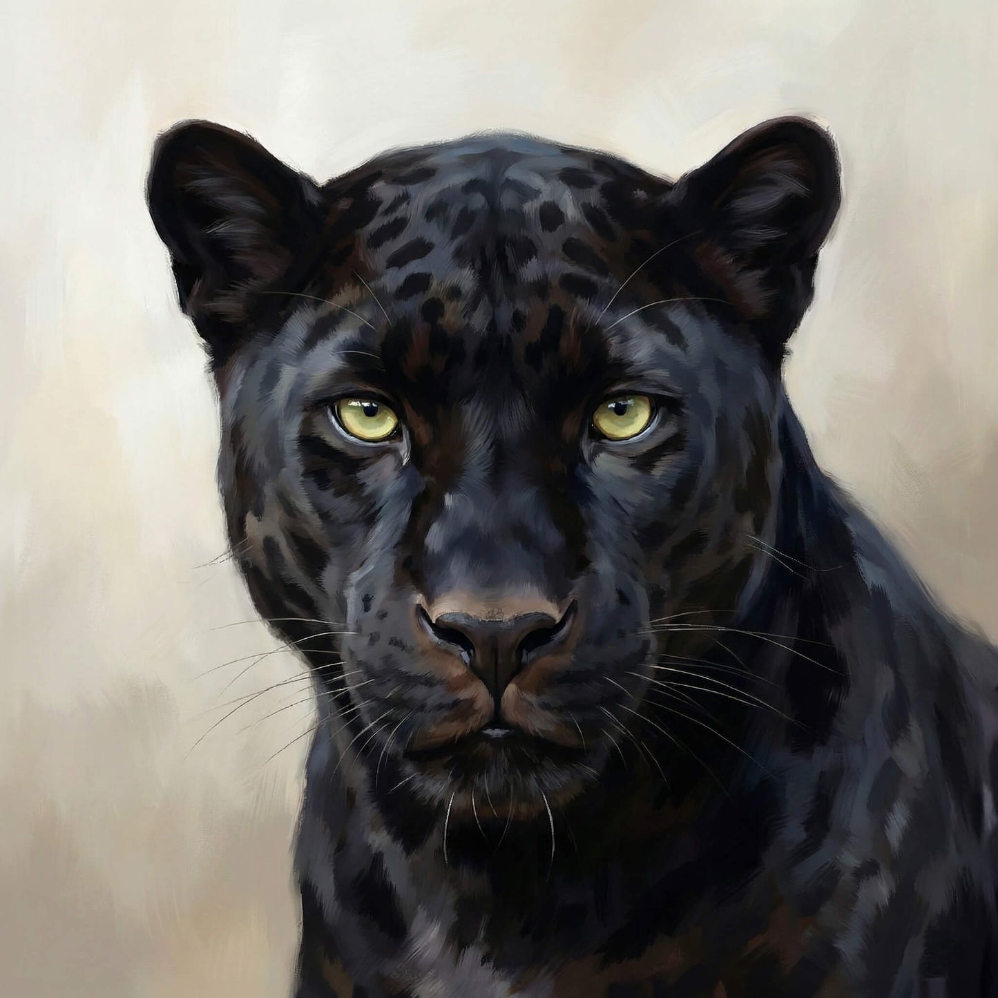 The Black Panther Canvas Print, 82 × 82cm