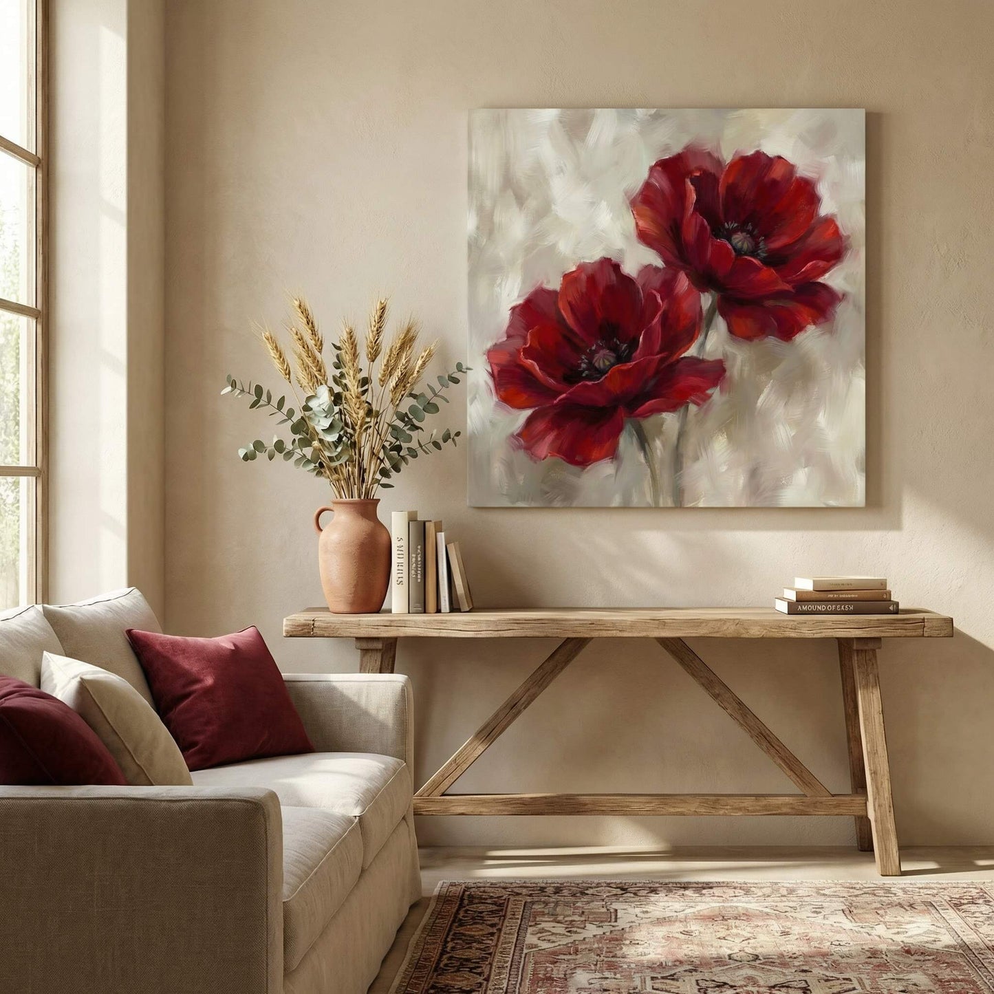 Bold in Bloom, Canvas Print, 82 × 82cm