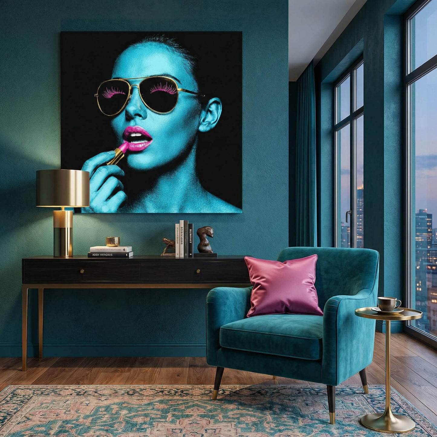 Electric Muse, Canvas Print, 82 × 82cm