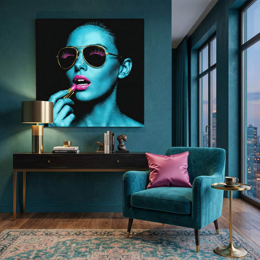 Electric Muse, Canvas Print, 82 × 82cm