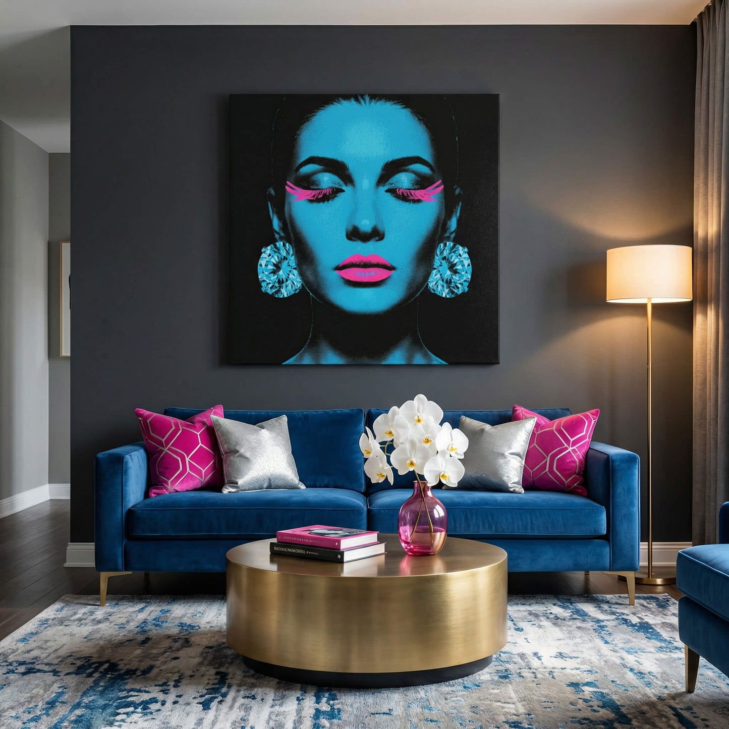 The Midnight Icon, Canvas Print, 82 × 82cm