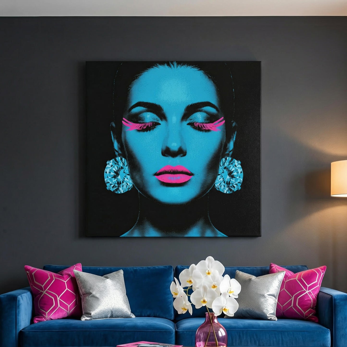 The Midnight Icon, Canvas Print, 82 × 82cm