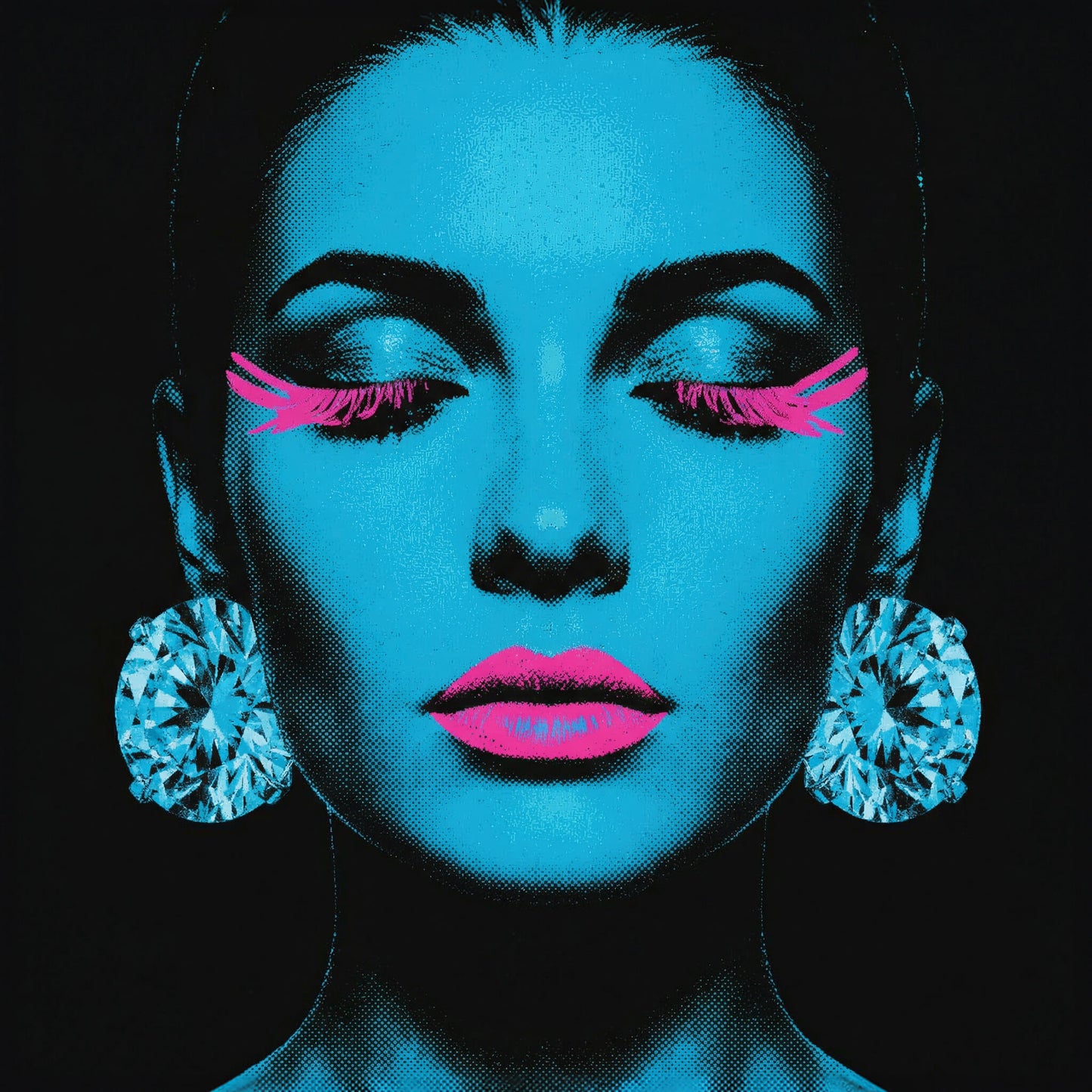 The Midnight Icon, Canvas Print, 82 × 82cm