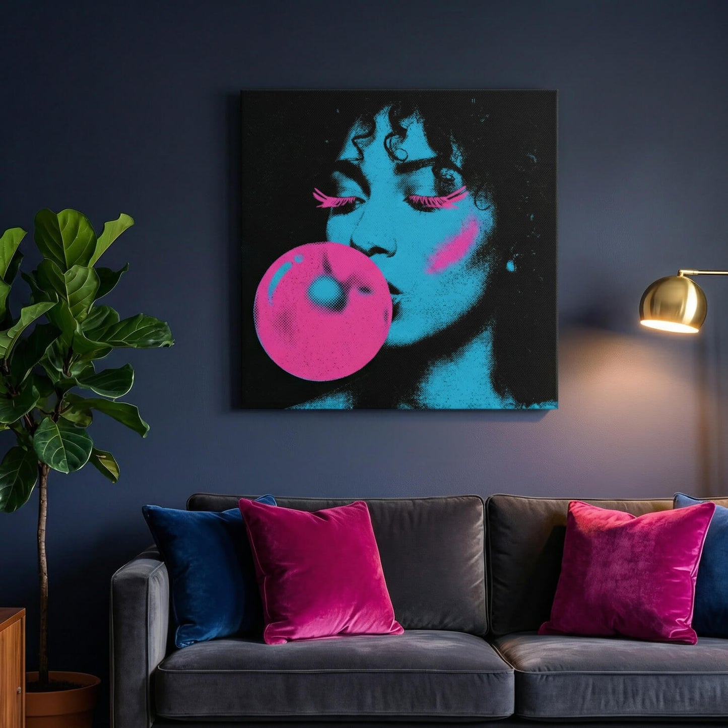 Electric Bubble, Canvas Print, 82 × 82cm