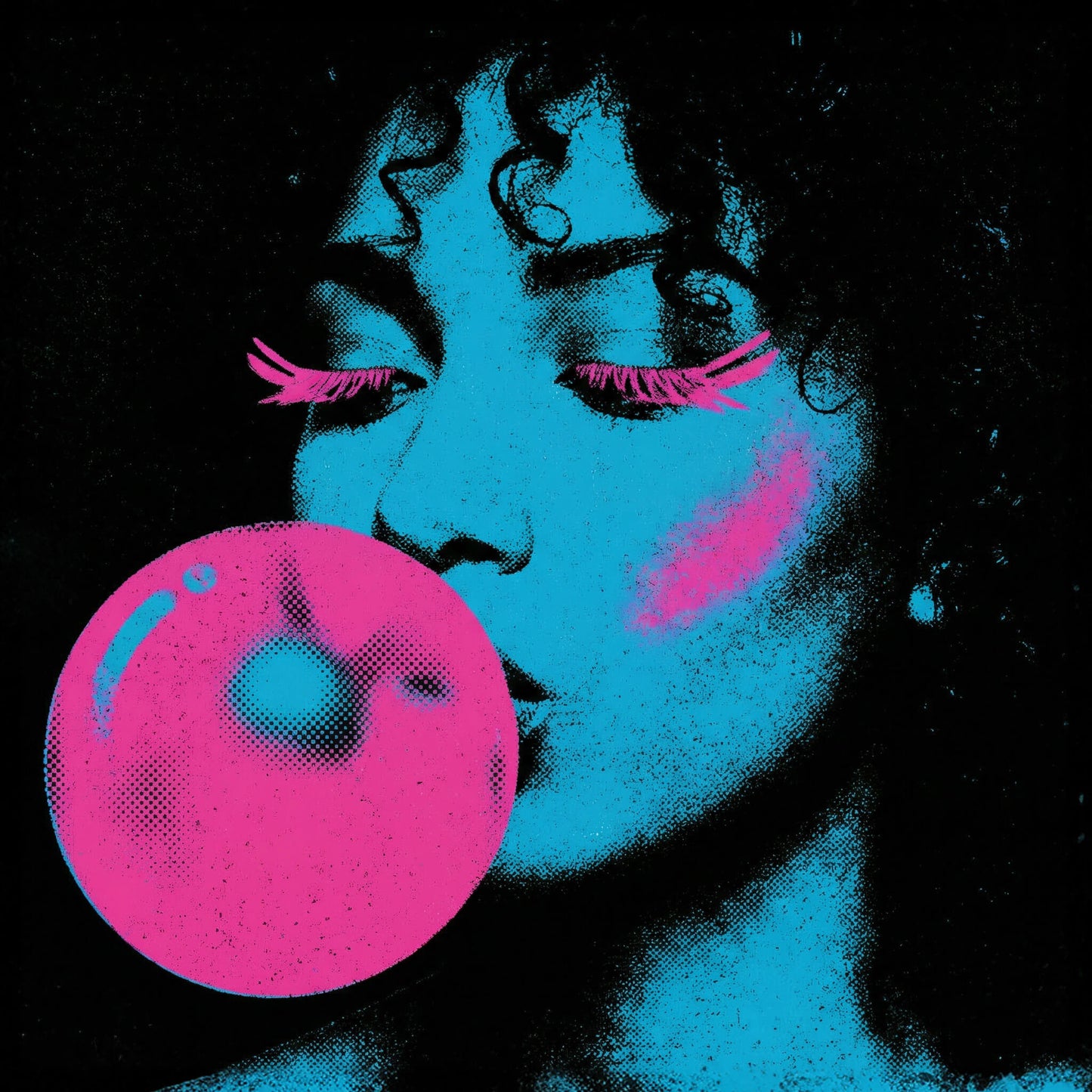 Electric Bubble, Canvas Print, 82 × 82cm