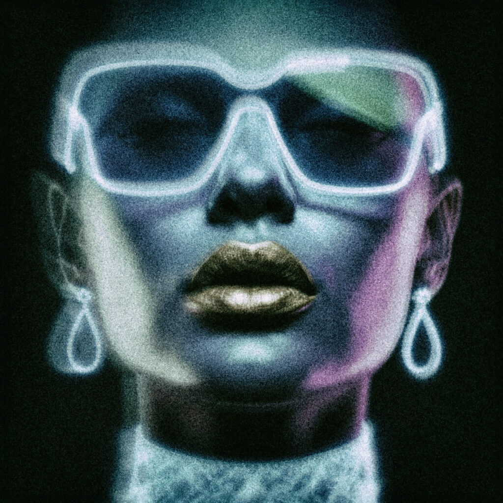 Illuminated Noir, Canvas Print, 82 × 82cm