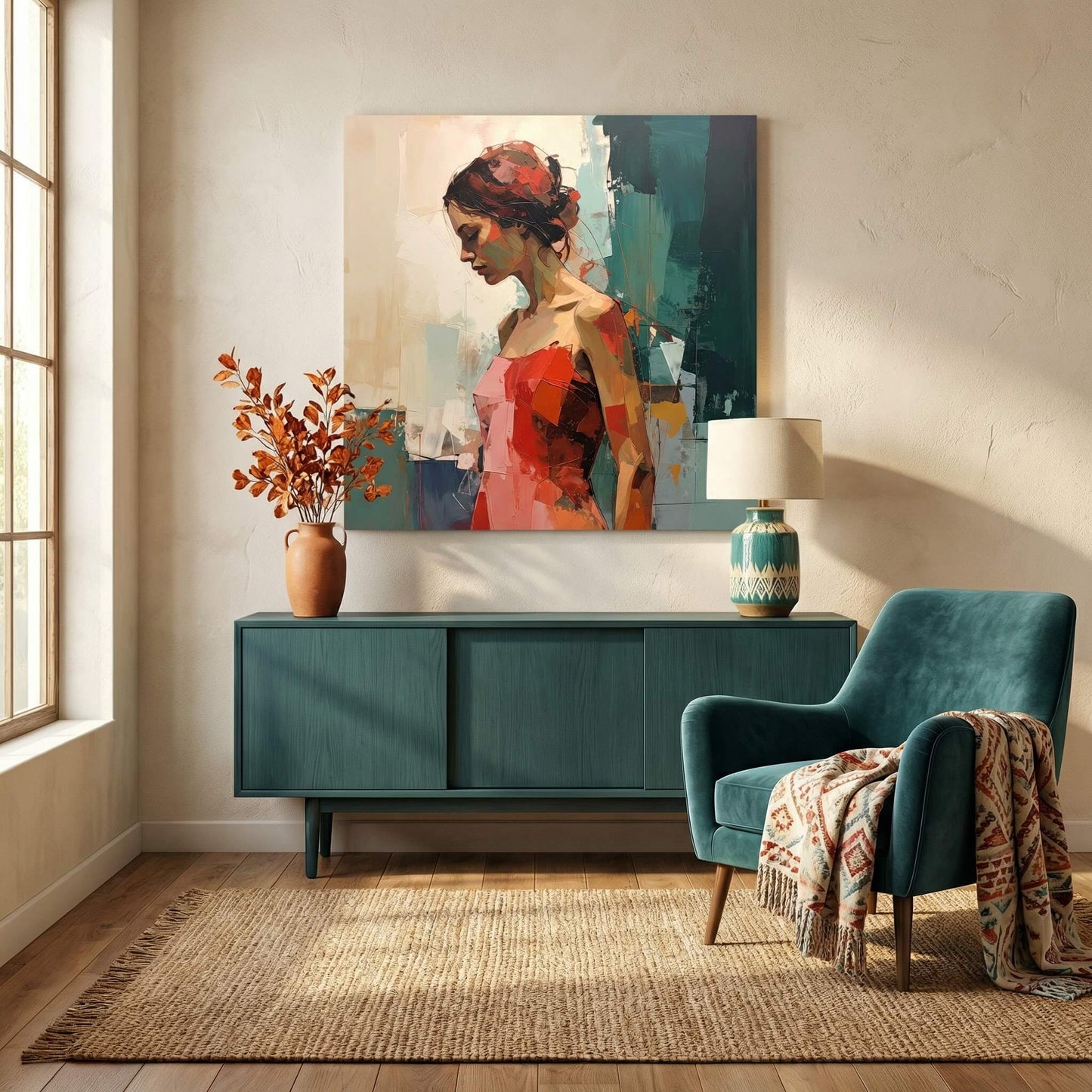 Silent Poise, Canvas Print, 82 × 82cm