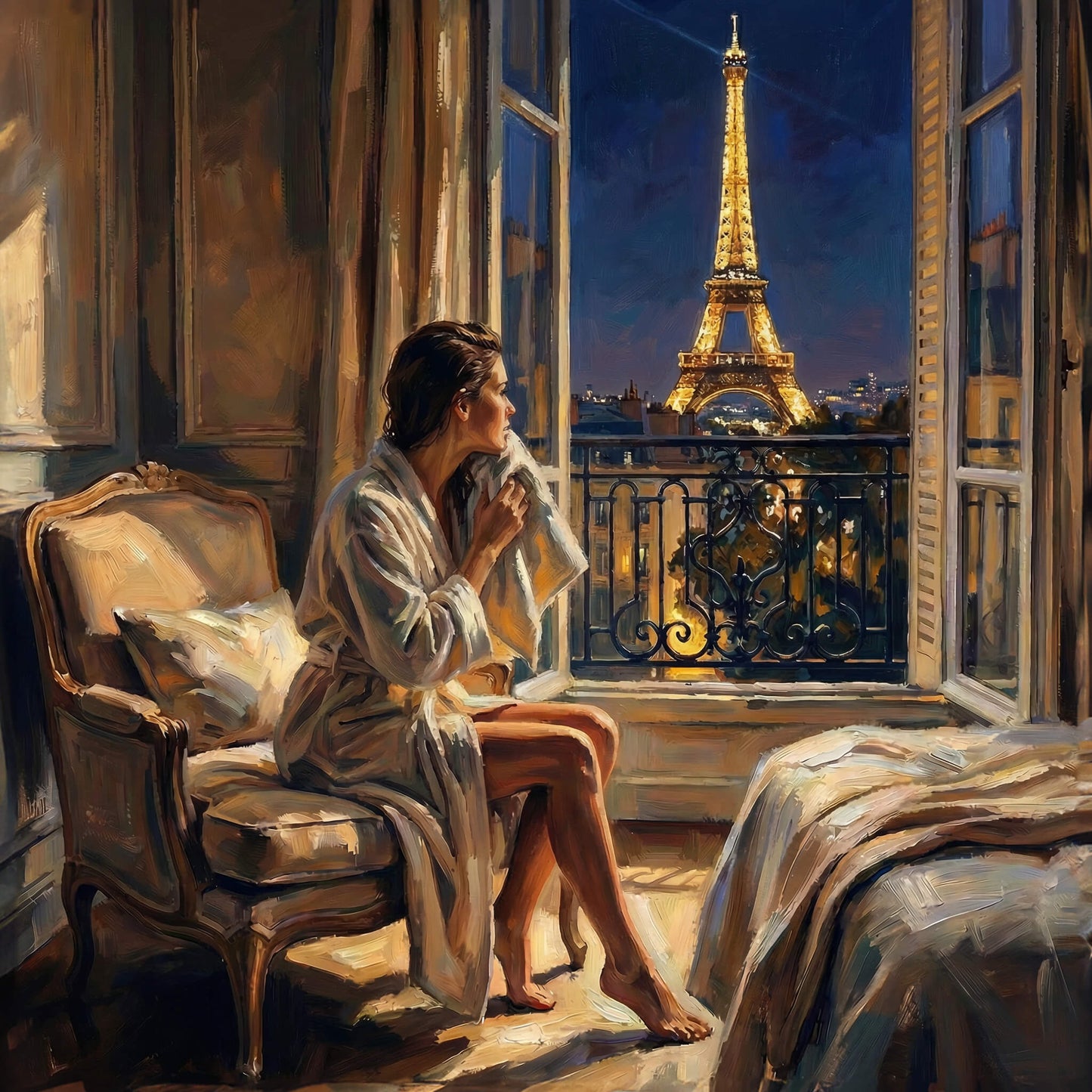 Evening in Paris, Canvas Print, 82 × 82cm