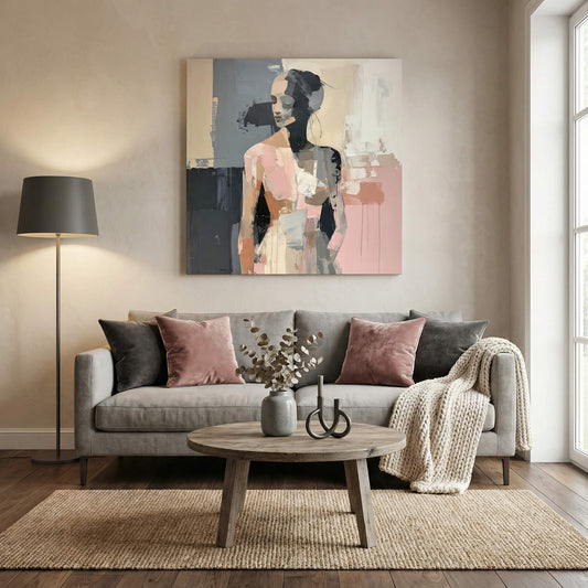 Poised in Pink, Canvas Print, 82 × 82cm