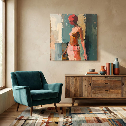 Coral Muse, Canvas Print, 82 × 82cm