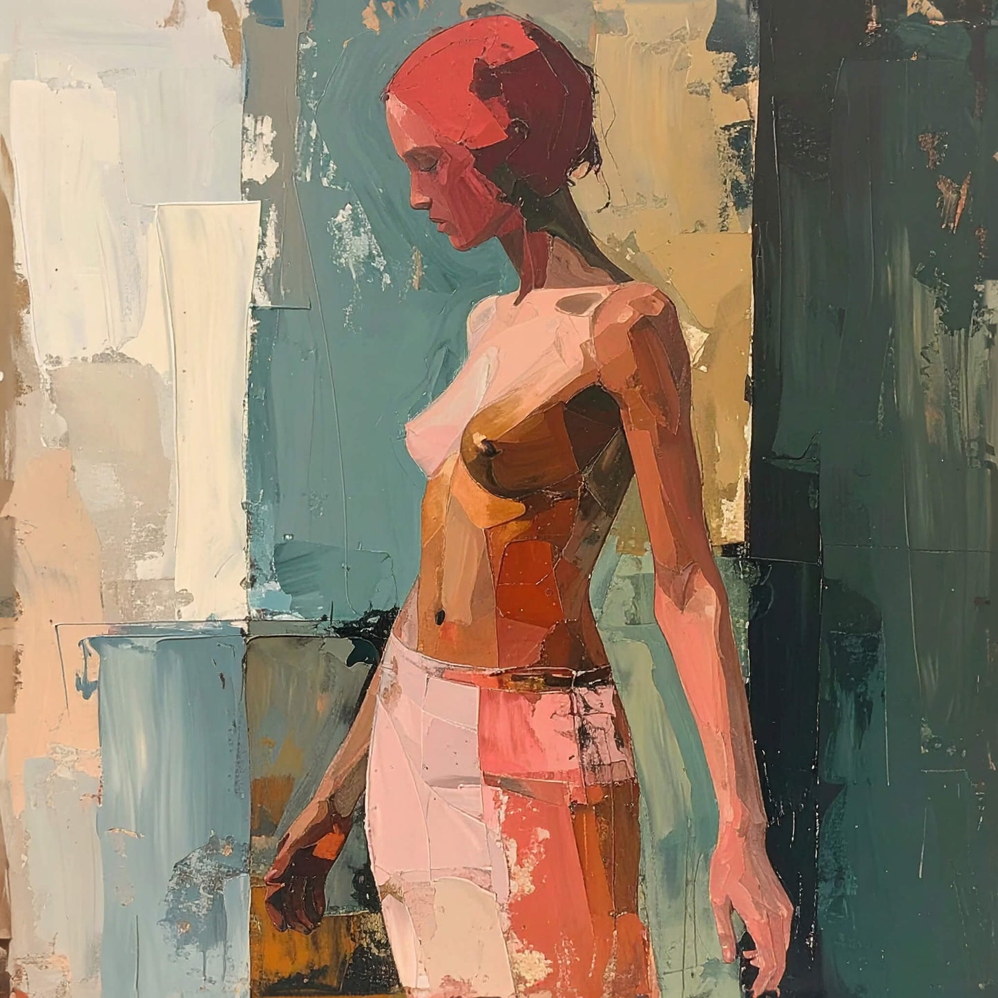 Coral Muse, Canvas Print, 82 × 82cm