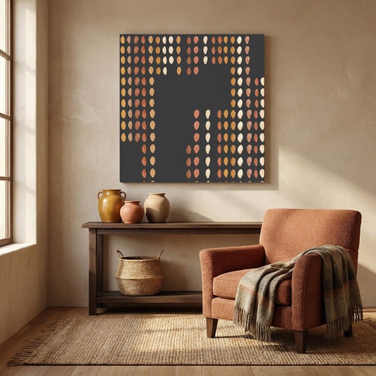 Harvest Dots, Canvas Print, 82 × 82cm