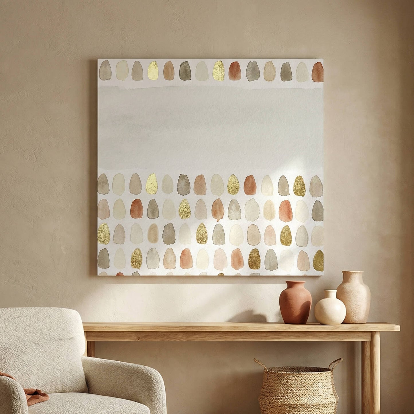 Golden Stillness, Canvas Print, 82 × 82cm