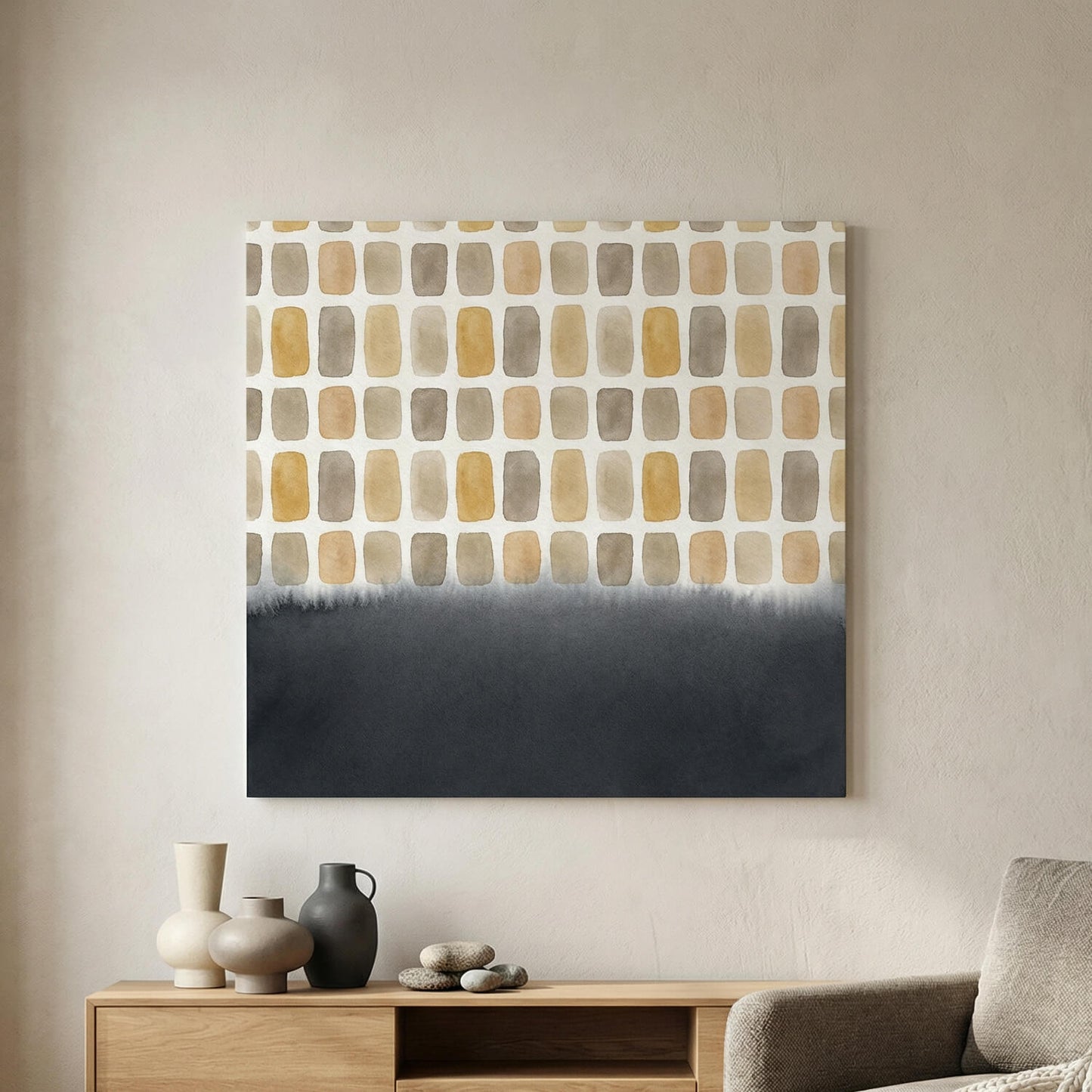 Desert Grid, Canvas Print, 82 × 82cm