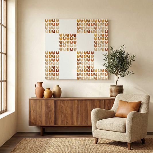 Rustic Geometry, Canvas Print, 82 × 82cm