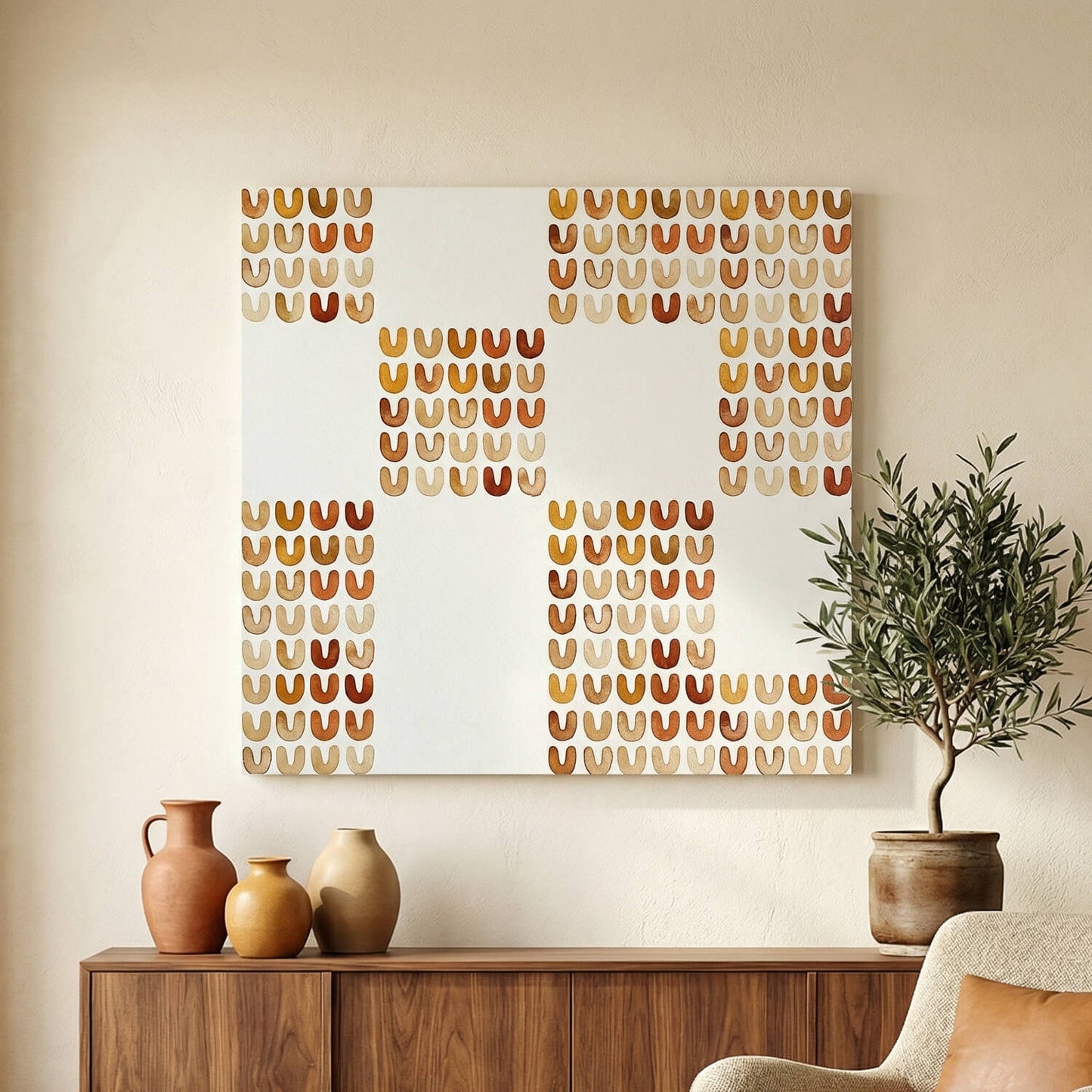 Rustic Geometry, Canvas Print, 82 × 82cm
