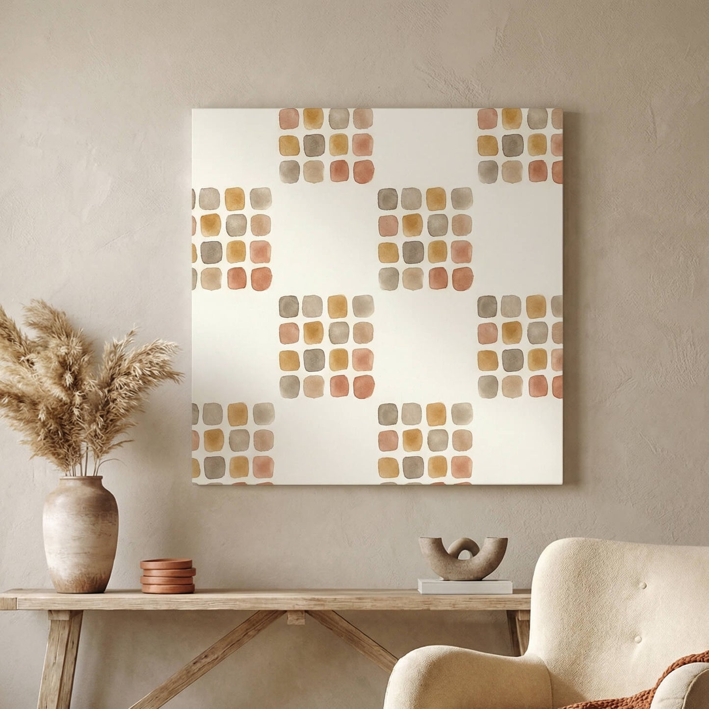 Terracotta Tiles, Canvas Print, 82 × 82cm