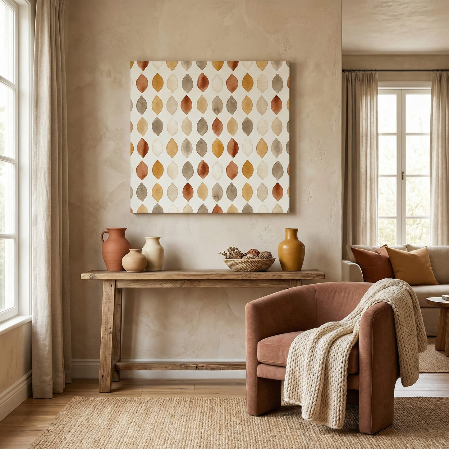 Sunlit Leaves, Canvas Print, 82 × 82cm