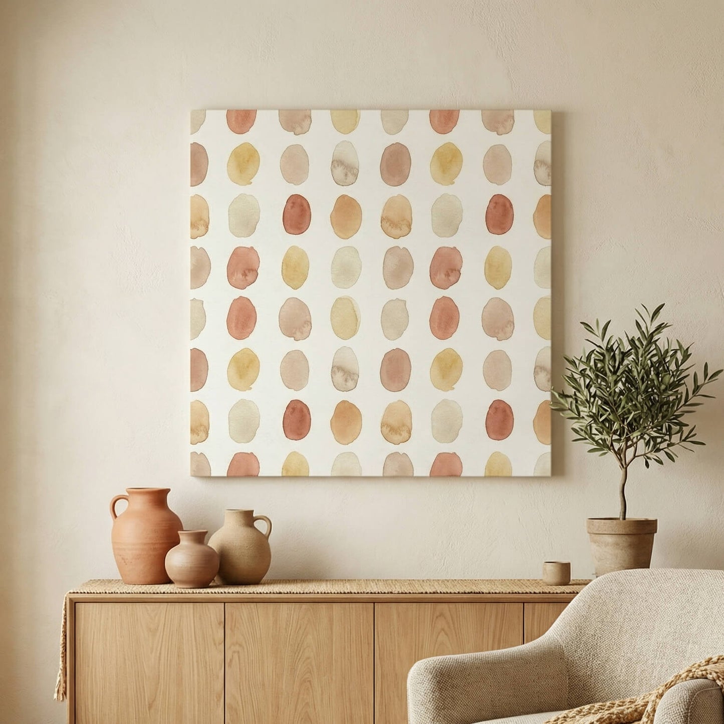 Sunwashed Spots, Canvas Print, 82 × 82cm
