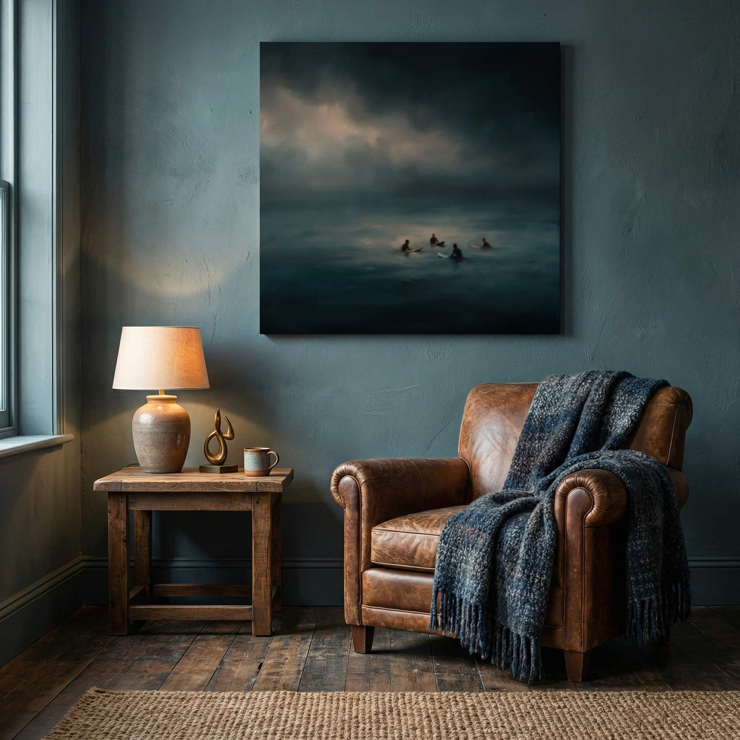 Waiting for the Wave, Canvas Print, 82 × 82cm
