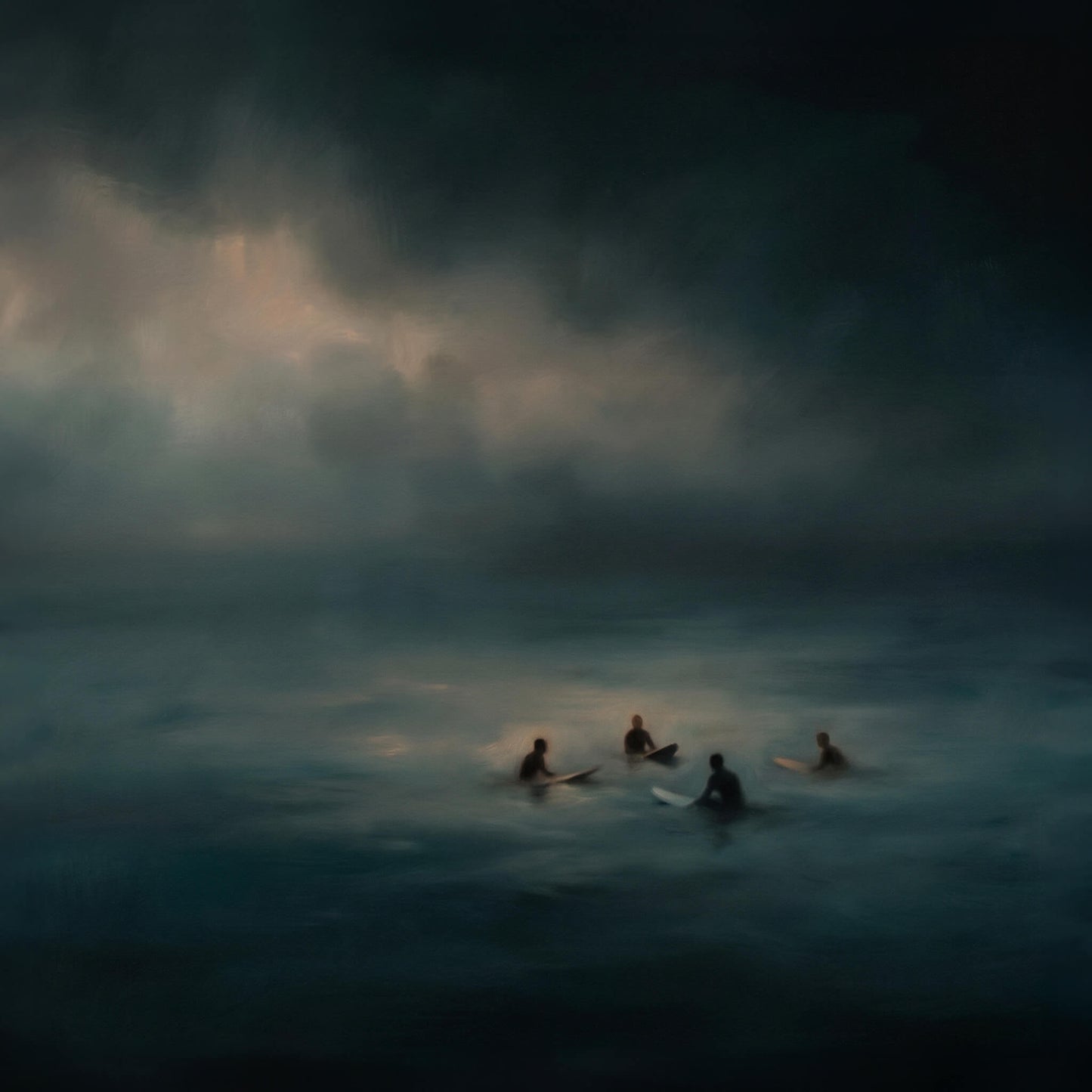 Waiting for the Wave, Canvas Print, 82 × 82cm