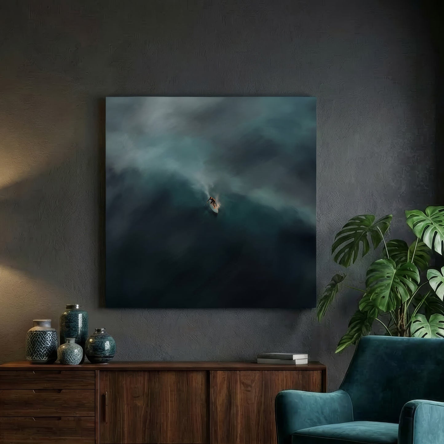 Lone Rider, Canvas Print, 82 × 82cm