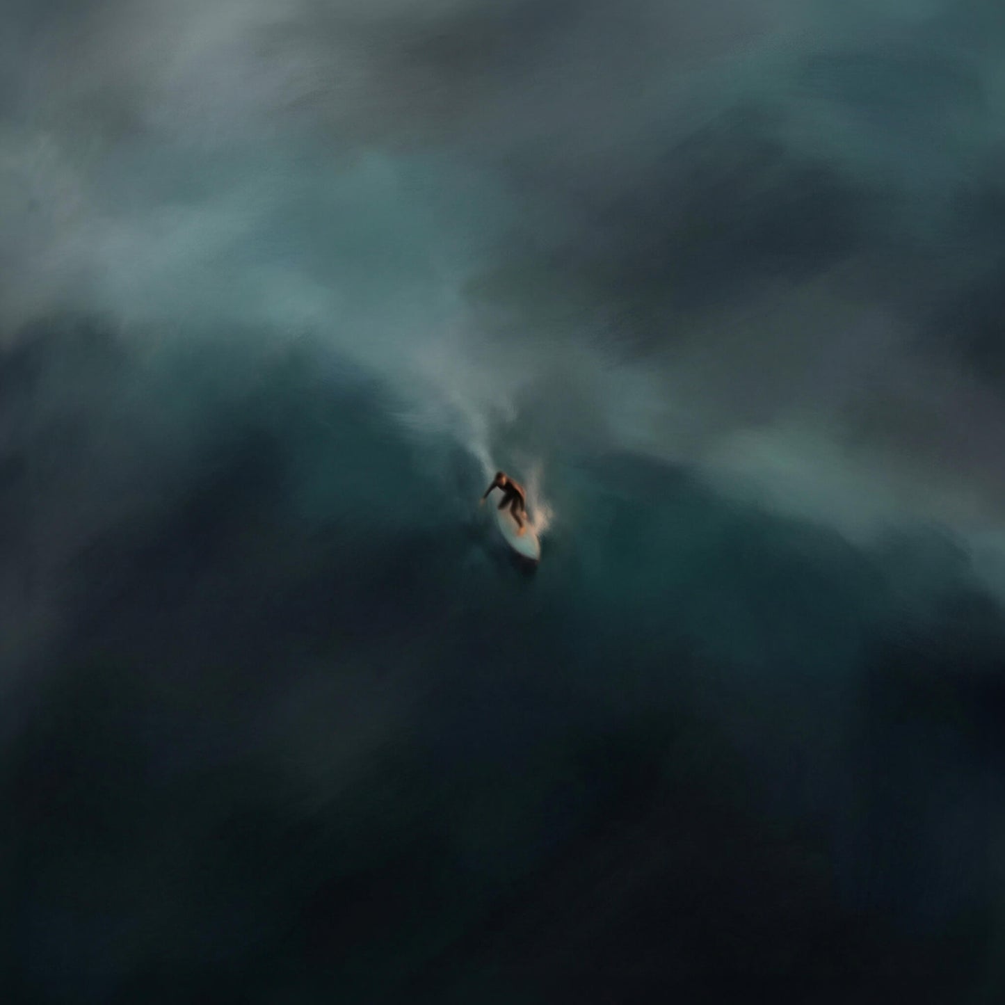 Lone Rider, Canvas Print, 82 × 82cm
