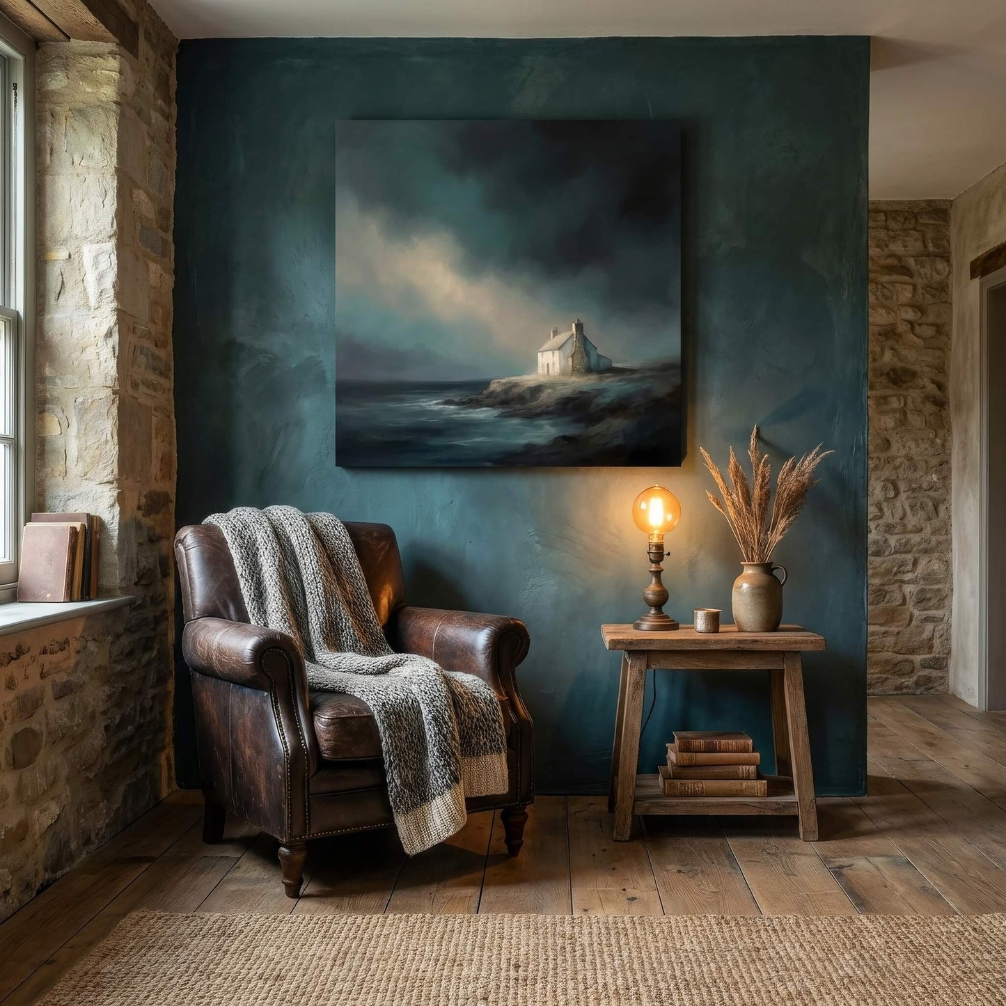 Haven on the Rocks, Canvas Print, 82 × 82cm