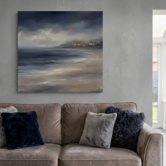 Nightfall by the Sea, Canvas Print, 82 × 82cm