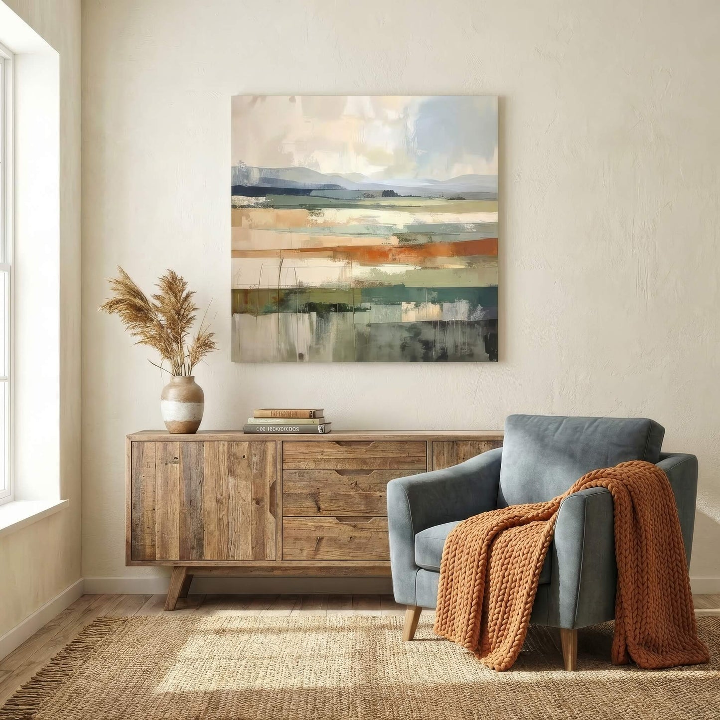 Autumn Plains, Canvas Print, 82 × 82cm