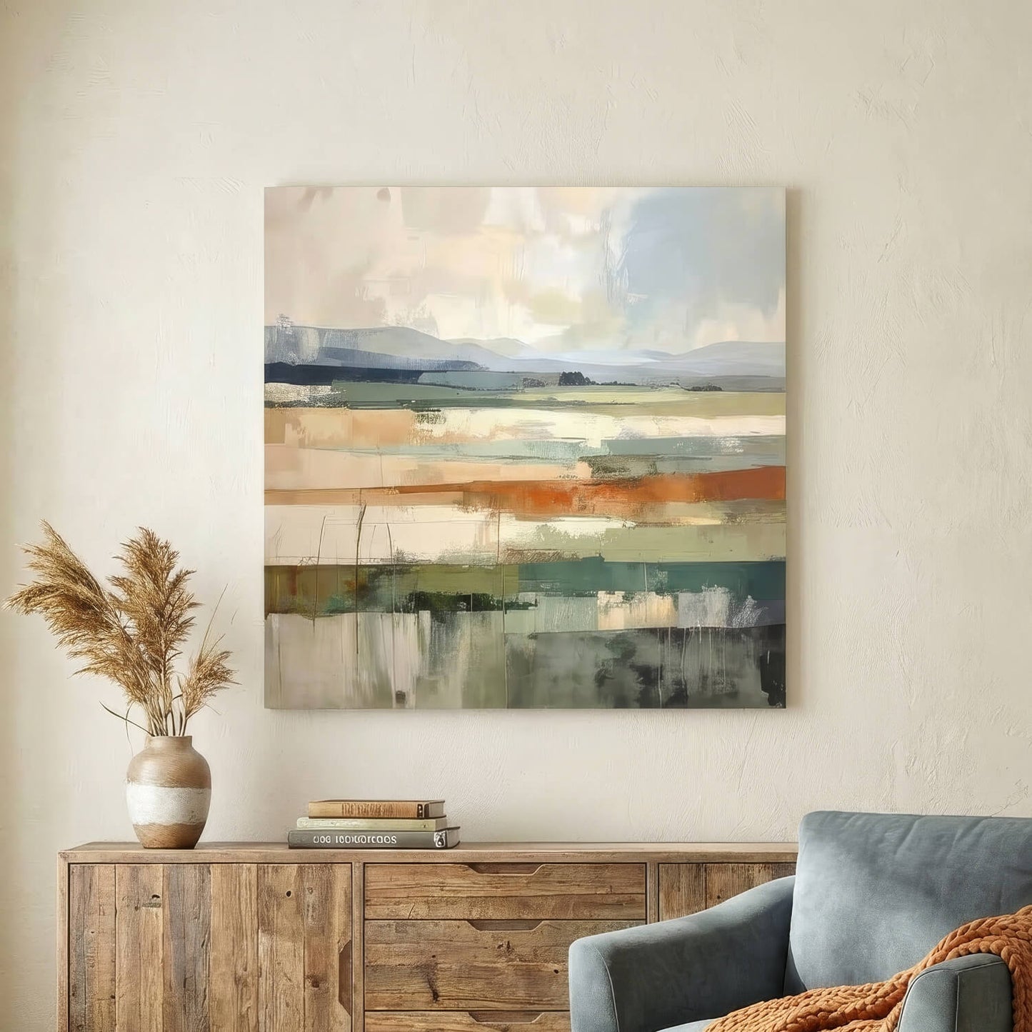 Autumn Plains, Canvas Print, 82 × 82cm