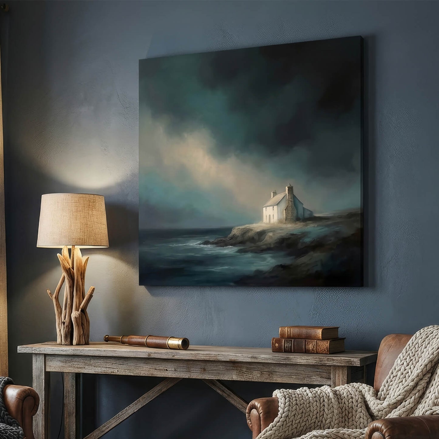 Haven on the Rocks, Canvas Print, 82 × 82cm